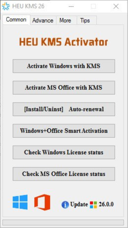 HEU KMS Activator 27.0