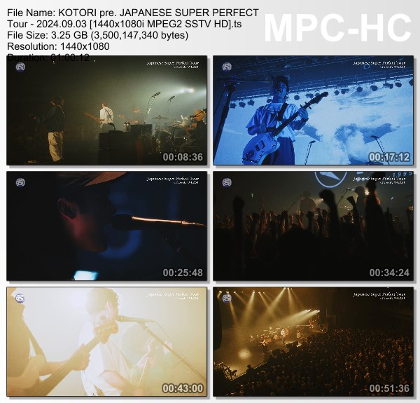 [TV-Variety] KOTORI pre. JAPANESE SUPER PERFECT Tour (SSTV 2024.09.03)