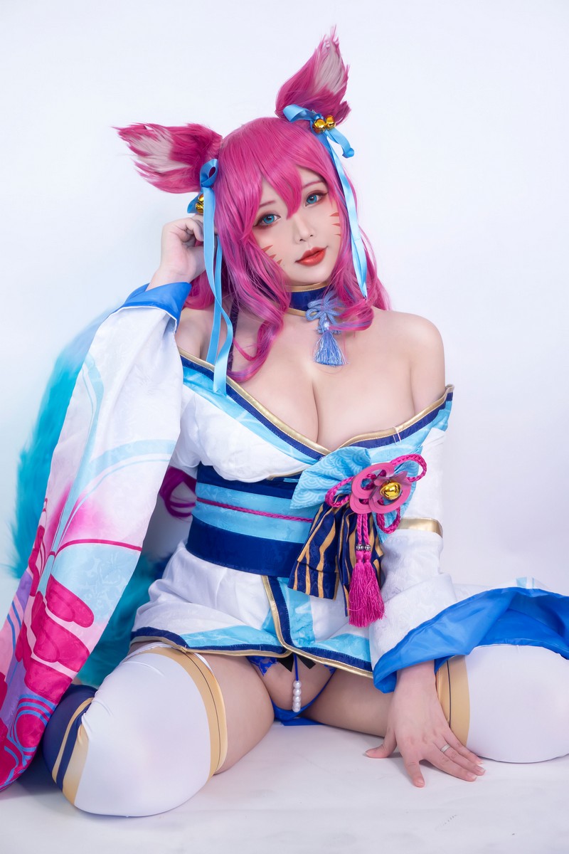 Hana Bunny 灵魂莲华阿狸 Cosplay写真｜Spirit Blossom Ahri 高清图片合集[9P-10.8M]插图4