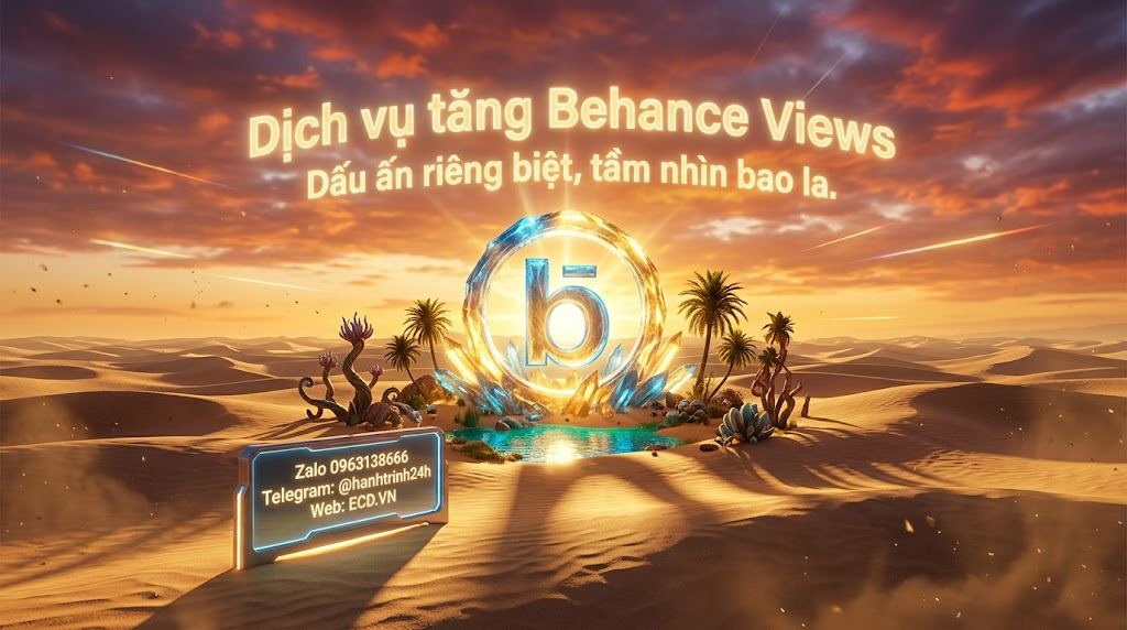 dịch vụ tăng behance views vĩnh viễn cho project