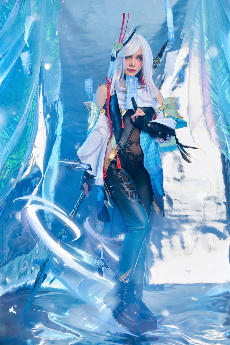Joyce Lin2x Shenhe Cosplay Genshin Impact 写真集 89P插图4