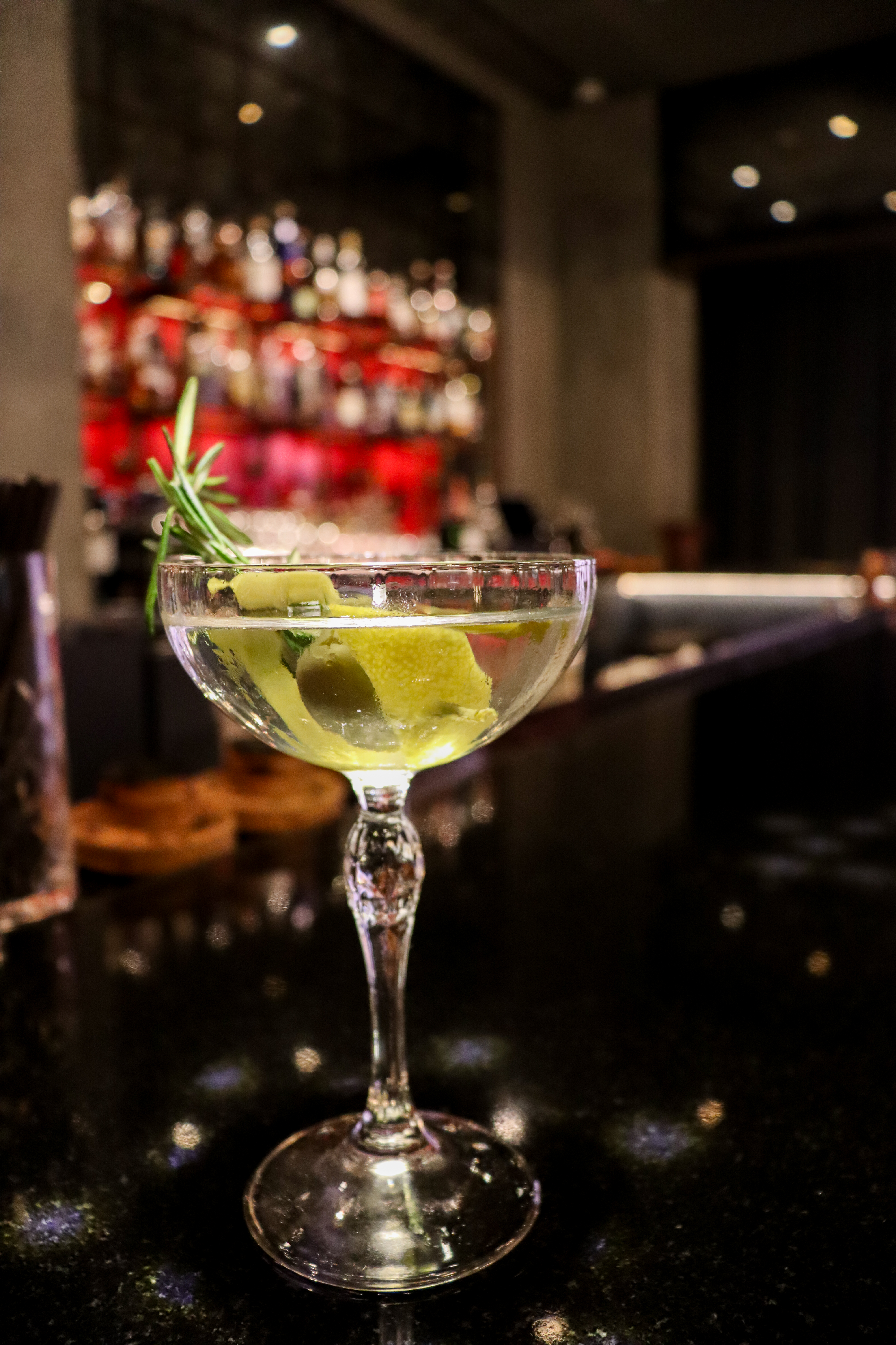 Brass Martini cocktail presentation