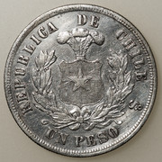 1 peso Chile 1882 (peso cóndor) PAS5681