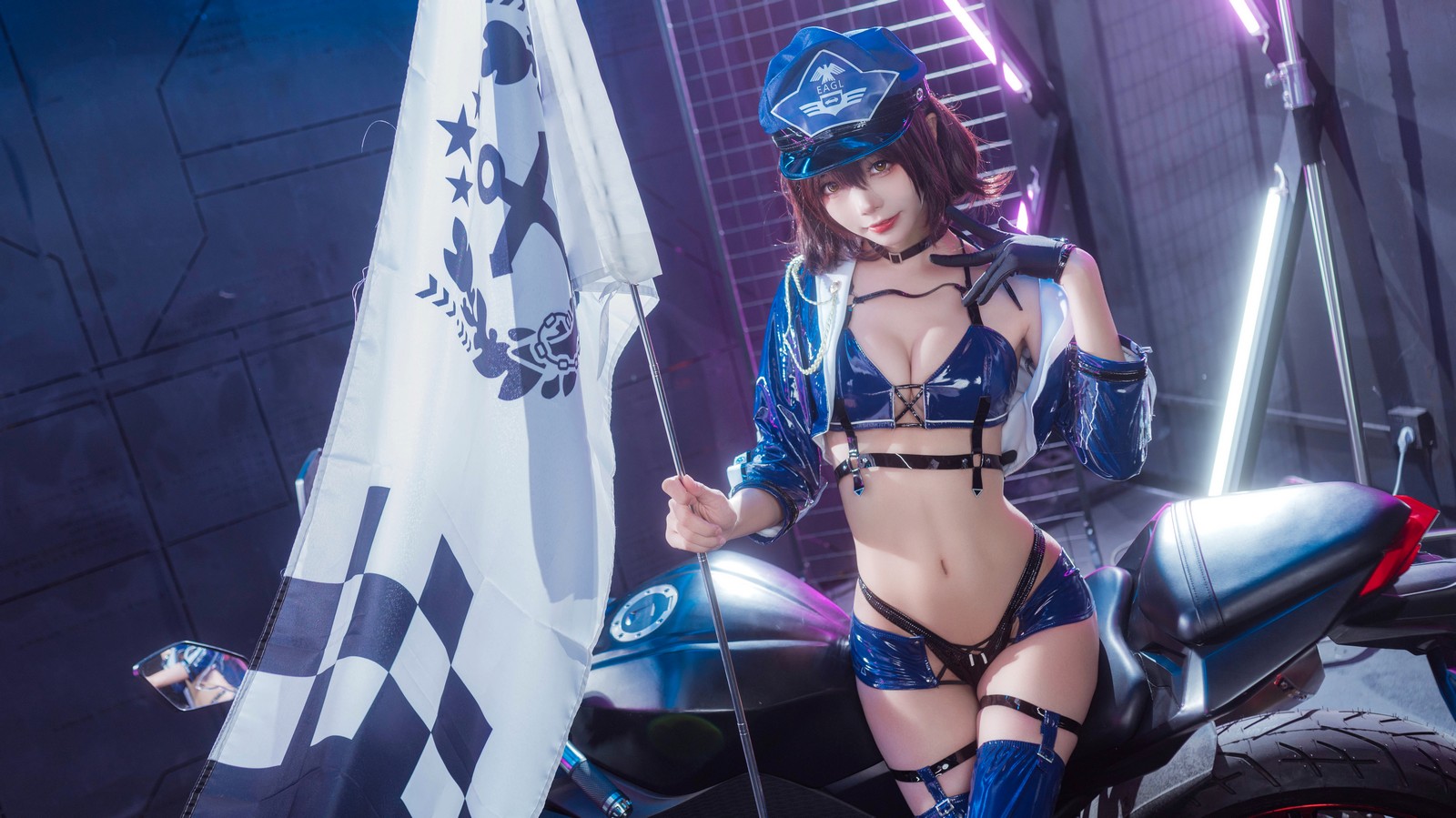 喜欢爱理吗写真套图：艾西Aiwest 碧蓝航线巴尔的摩&信浓赛车女郎COS（47P-199.7M）插图6