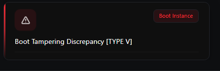 Boot Tampering Discrepancy [TYPE V]