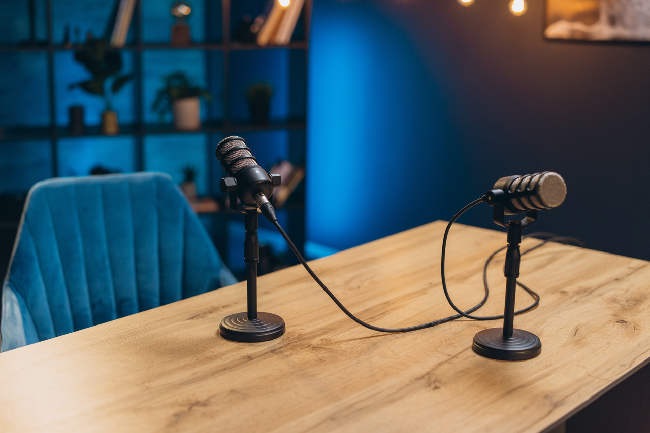 Microphones on a table