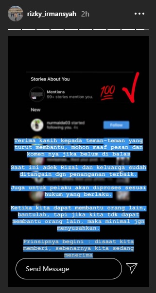 Unggahan Rizky Irmansyah