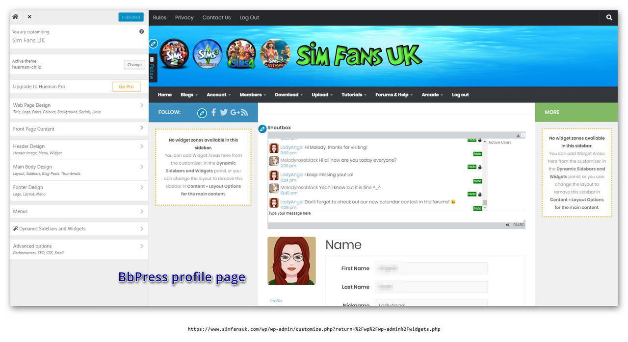 bbPress Profile Page