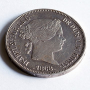 2 Escudos 1868. Isabel II. Madrid PAS5130