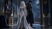Orielle-is-a-5-8-tall-woman-with-waist-long-platinum-hair-wearing-a-silver-and-gold-made-corset-and