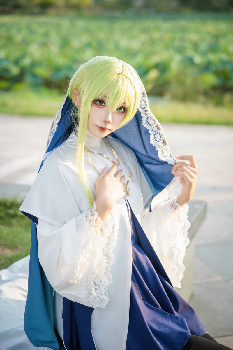 艾西Aiwest 白圣女塞西莉亚Cosplay写真图集 高清美图合集 24P (121.1M)插图7