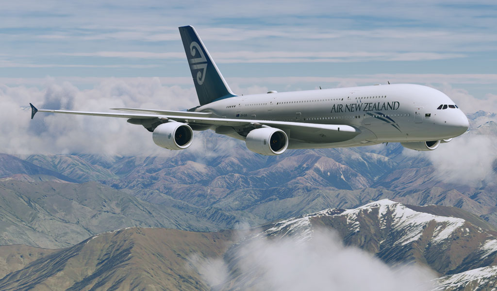 AirbusA380/ニュージーランド1/150 ALL BLACKS Air New Zealand Airbus A380 Airplane Model (1/160 Scale