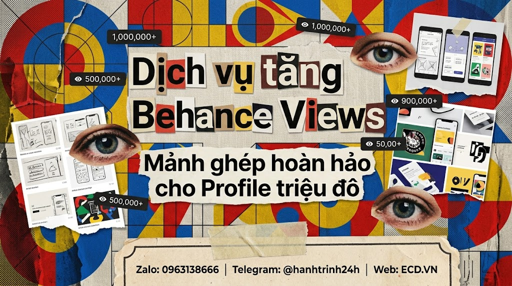 dịch vụ tăng behance views 2025 tăng like