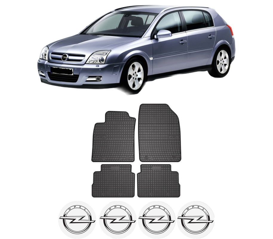 Set covorase presuri OPEL SIGNUM Hatchback (Z03) din 2003-2008, auto, din cauciuc thermoplastic, 4 Stickere auto cu OPEL