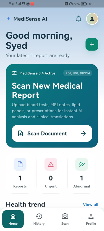 MediSense screenshot 1