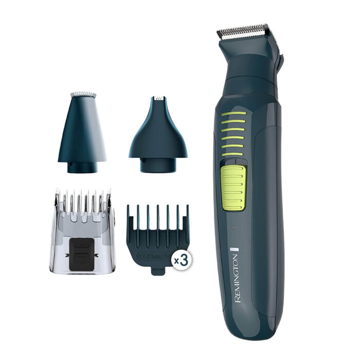 Kit de afeitadora recargable Remington PG6111 con todos sus accesorios.