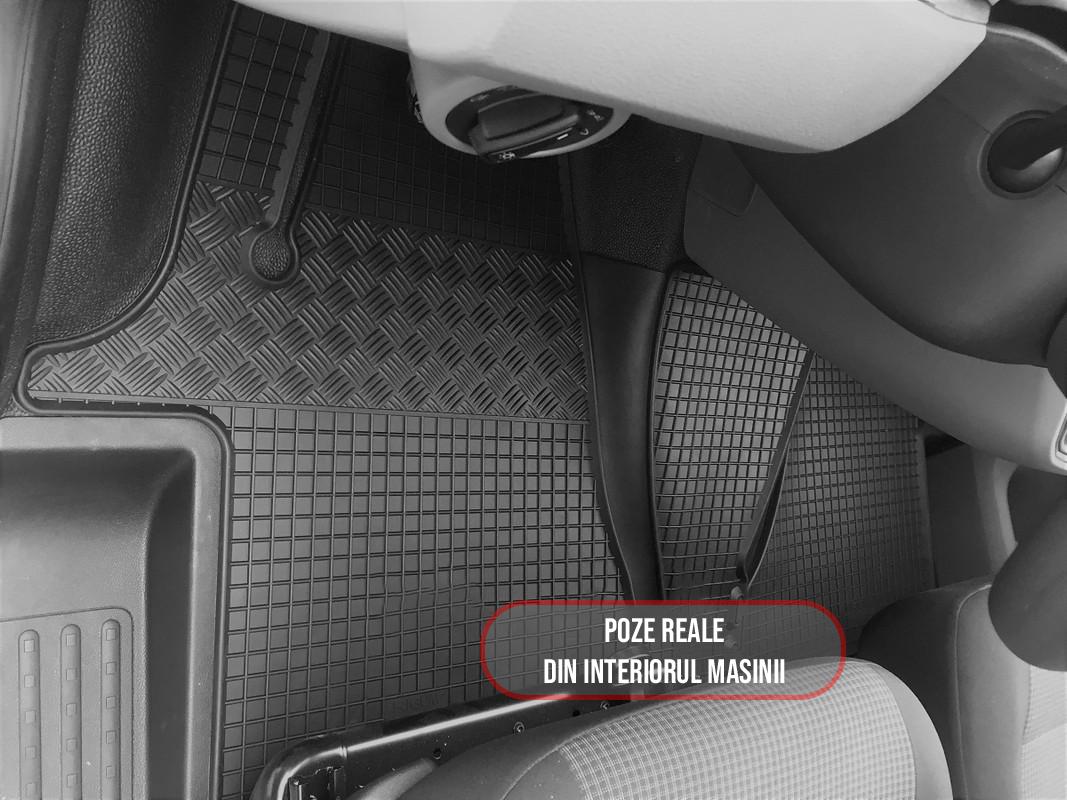 Set 4 covorase Volkswagen T6. 1 Transporter/Caravelle/Multivan 2M 2019- + Tunelprezent, din cauciuc 100%, compatibile cu autoturismul Volkswagen T6.