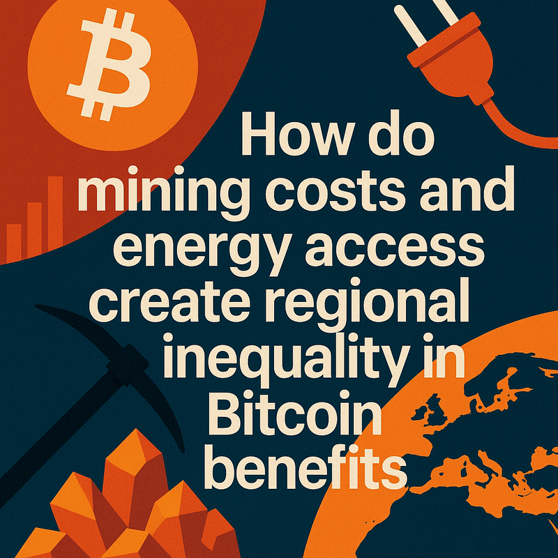 How do mining costs and energy access create regional inequality in Bitcoin benefits