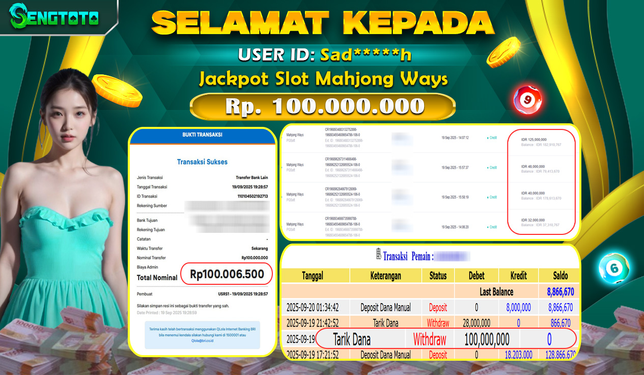 BUKTI PEMBAYARAN SLOT MAHJONG WAYS