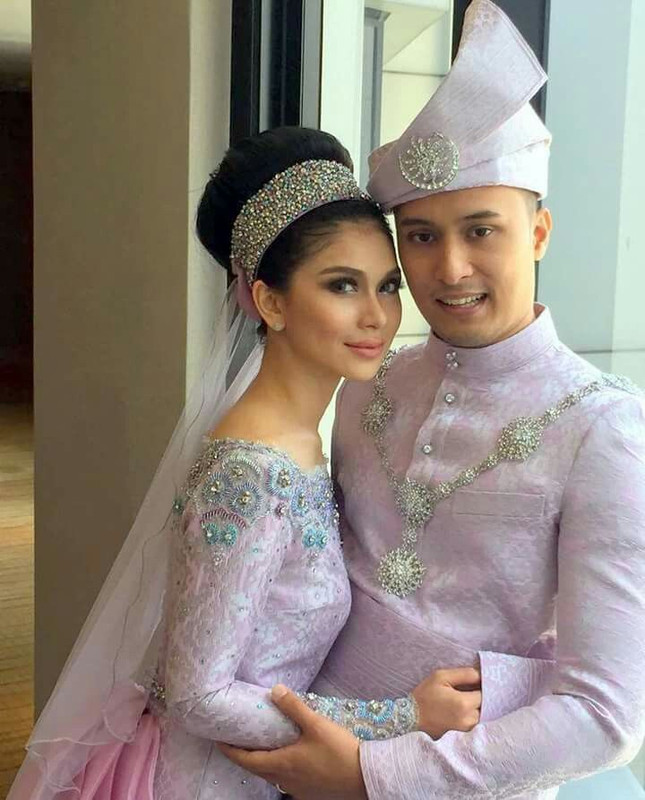 Modern songket for reception malay wedding