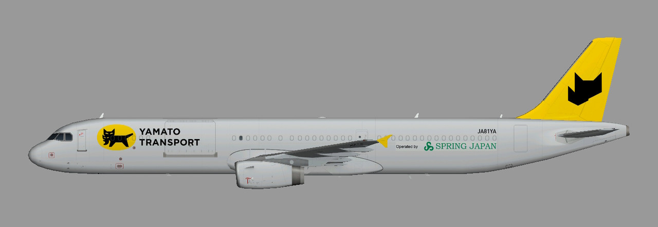Airbus A321-200F Yamato Transport JA81YA opb Spring Airlines Airbus A321-200F Yamato Transport JA81YA opb Spring Airlines