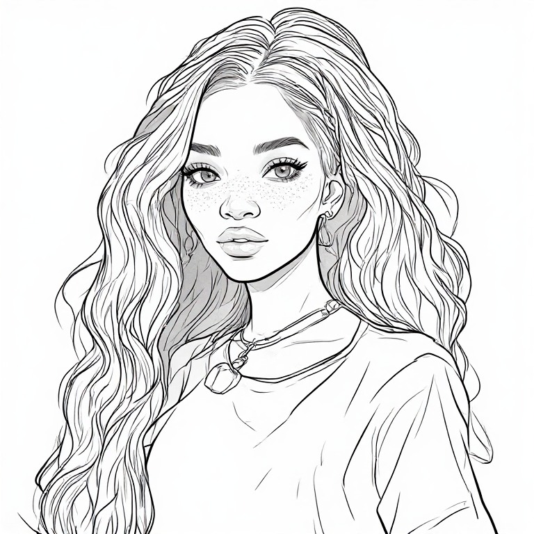 GTA-s-ebony-girl-Line-drawing-(2)
