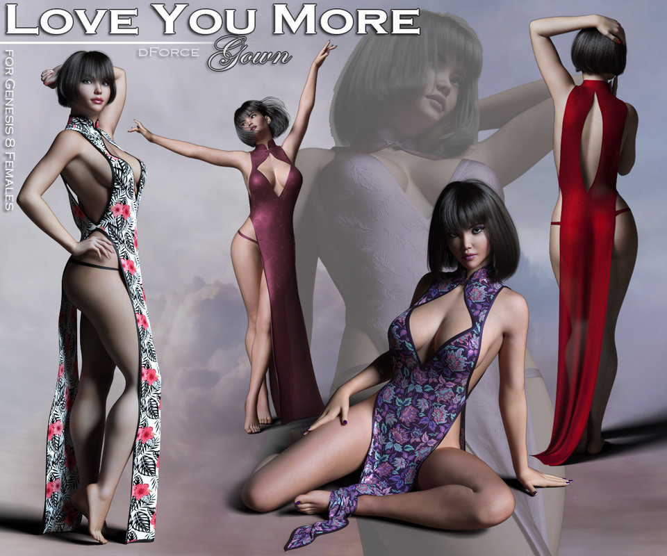 Love You More Gown for Genesis 8 Female Love You More Gown for Genesis 8 Female
