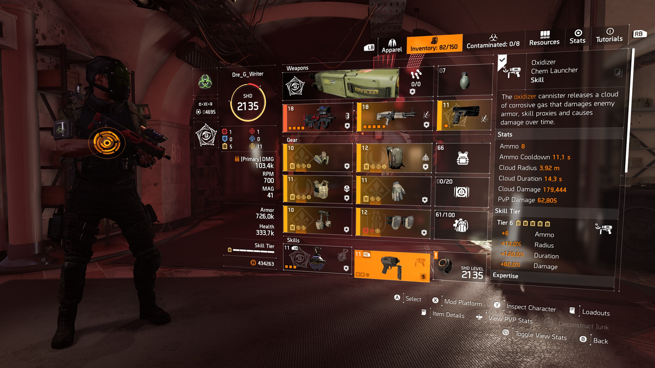 Improve my oxidizer build r/thedivision