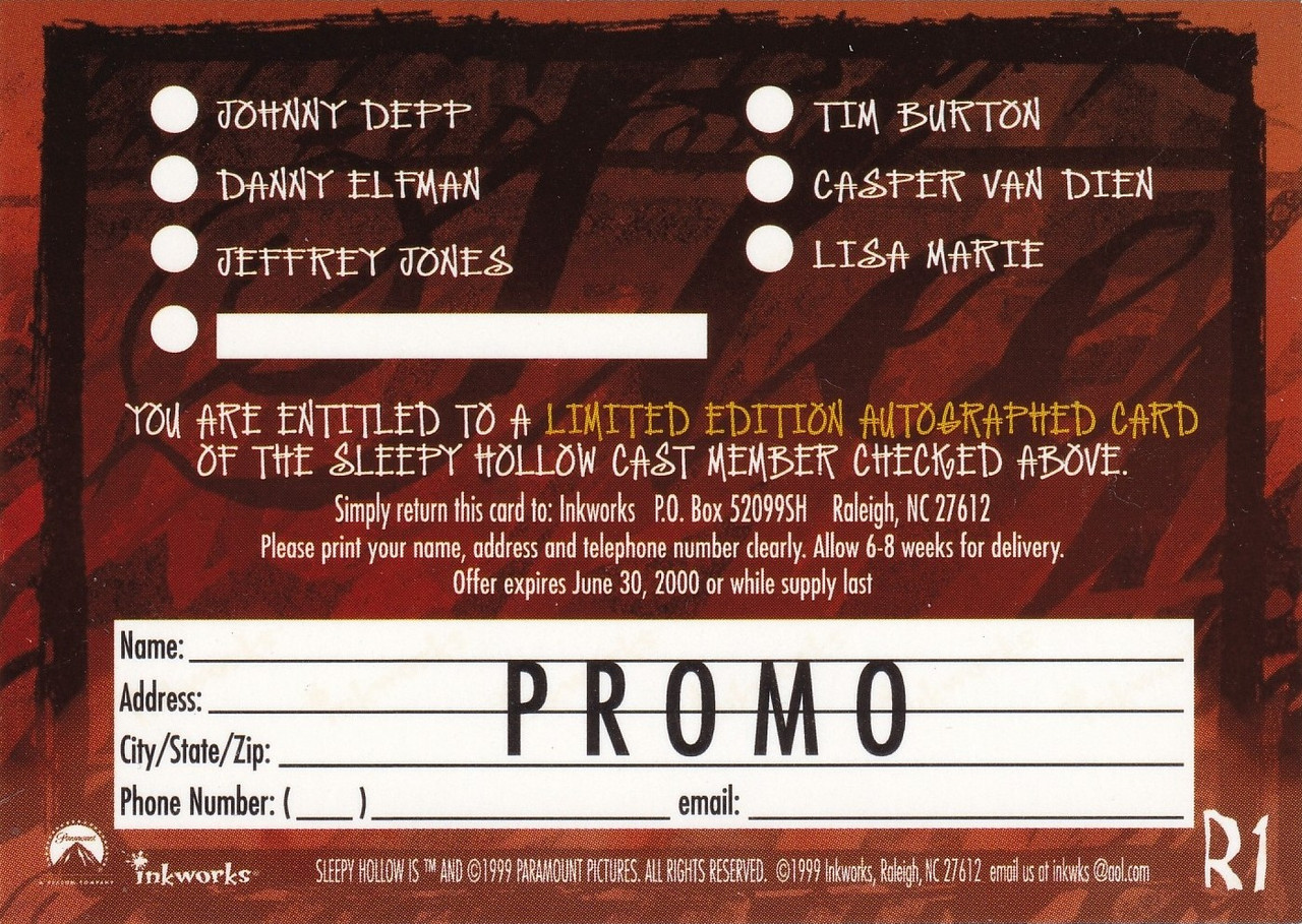 R1 Sleepy Hollow Redemption Back