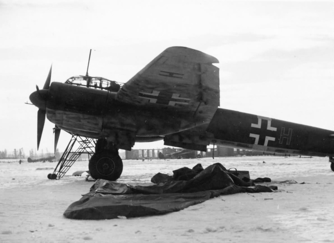 Évaluation soviétique des avions de la Luftwaffe capturés Ju88-winter-Russia-2