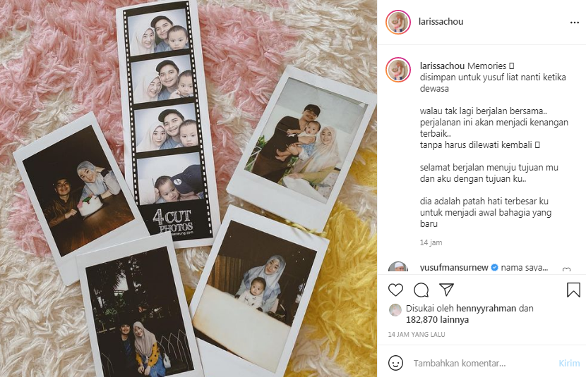 Larissa Chou masih menyimpan foto kenangannya bersama Alvin Faiz