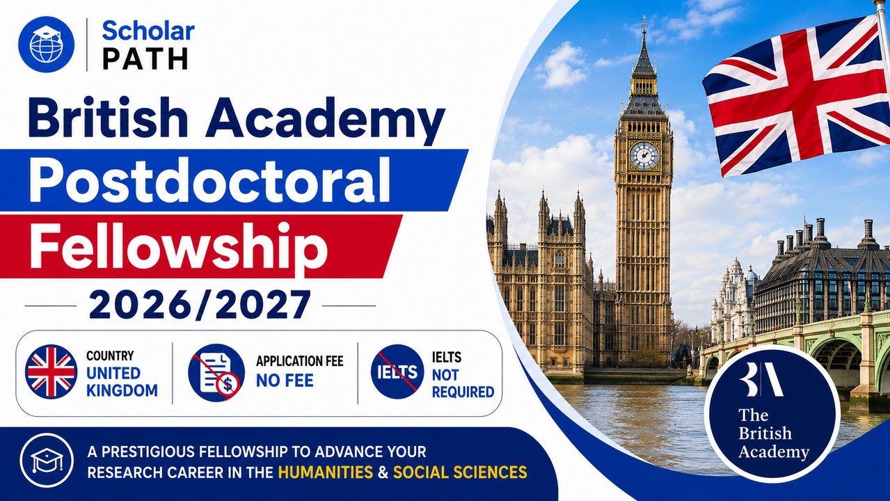 British Academy Postdoctoral Fellowship 2026 in UK
