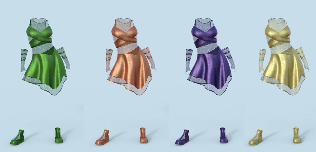 Cyber Dress For G8F (New Links) 2 Styles
