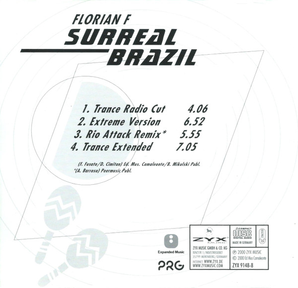 Music - 07/08/2023 - Florian F – Surreal Brazil (CD, Maxi-Single)(ZYX Music – ZYX 9148-8)  2000  (FLAC) R-161022-1658484302-7116