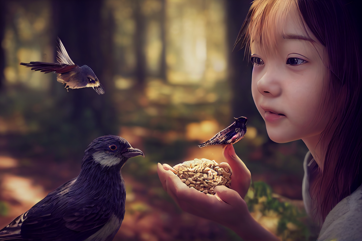 avenuesteram3896-girl-feeds-a-bird-in-a-forest-summer-Painted-B-46e1f9bb-d1b0-4b73-afe0-922b909f83d5.png