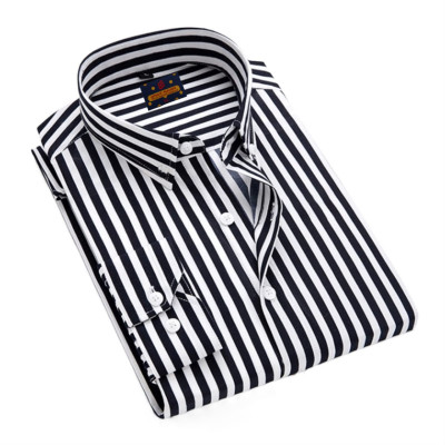 Mens long sleeve stripe / print shirt