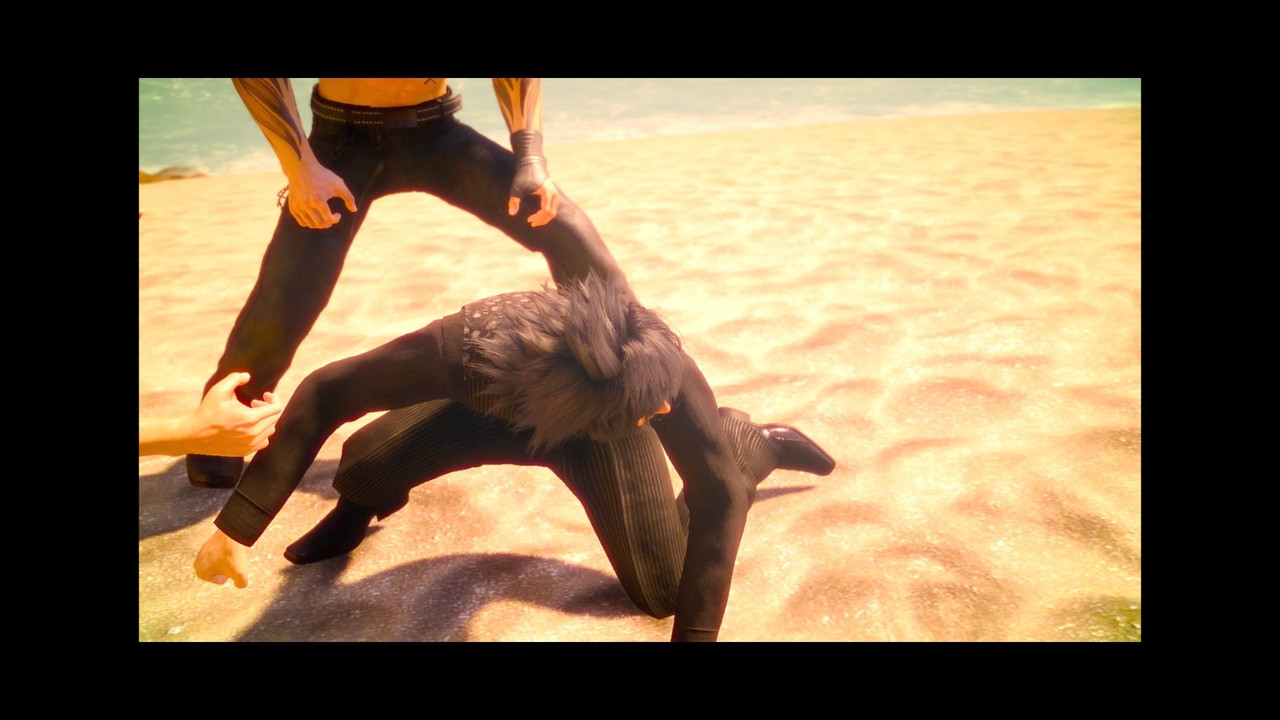 noct on the ground w gladio behind him... hmmm