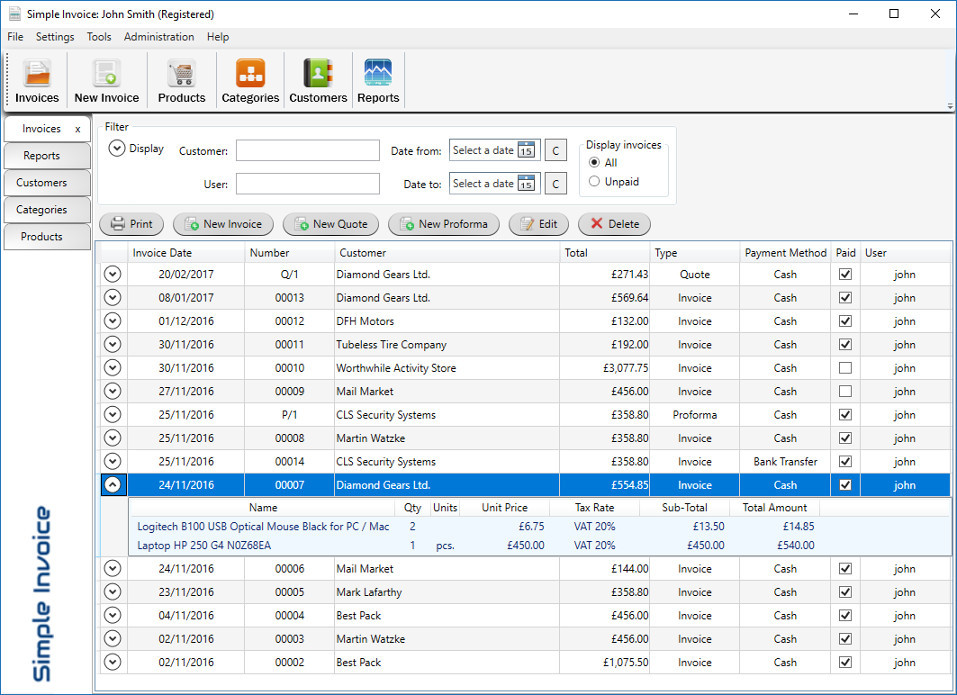 SimpleSoft Simple Invoice 3.25.0.1 Multilingual + Keygen