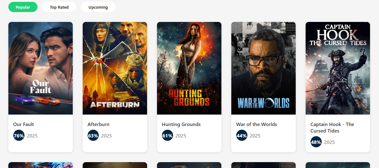 cinetic movie grid desktop