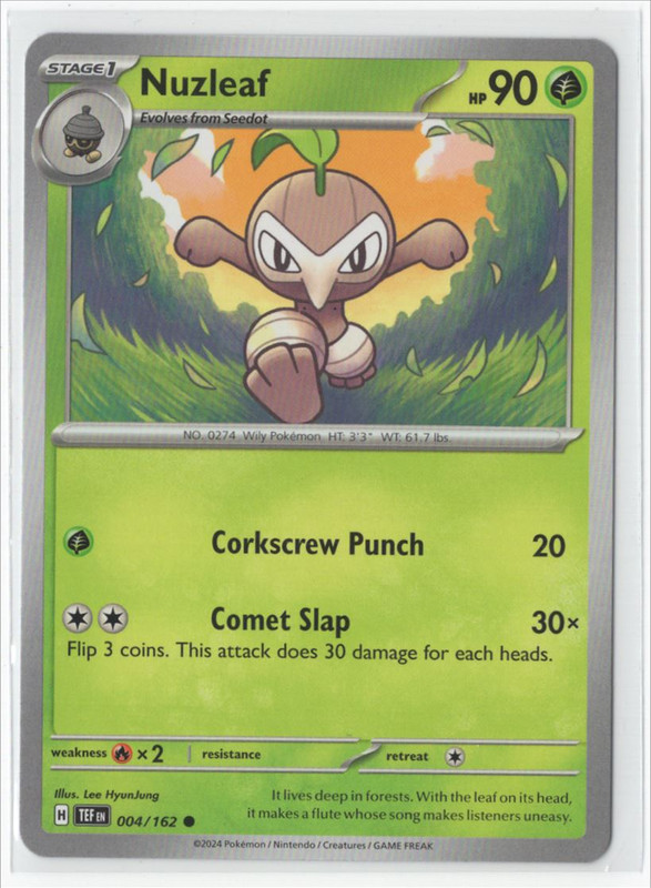 Pokemon Temporal Forces - 004/162 Nuzleaf - Picture 1 of 1