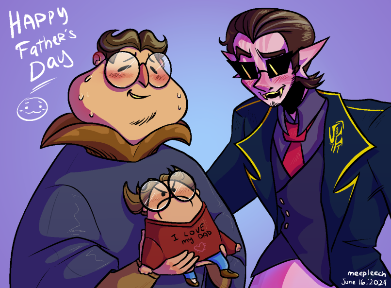 Avis Smythe from Drawtectives w my oc on father's day!!