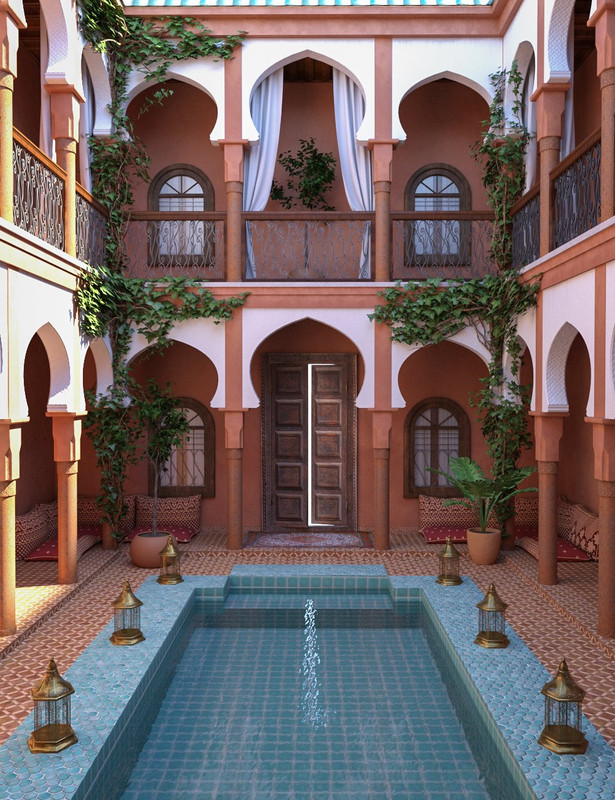 Moroccan Courtyard Place