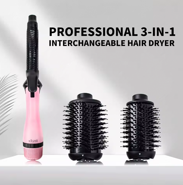Professional 3-in-1 Interchangeable Hair Dryer 