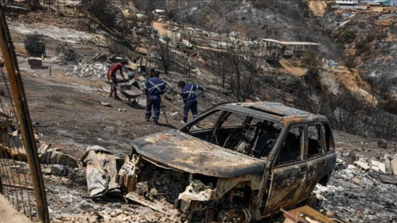 Así quedó la trágica huella de los incendios forestales en Chile (fotos)