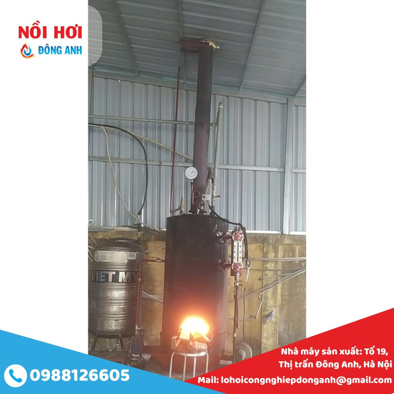 nồi hơi đốt than củi 50kg/h