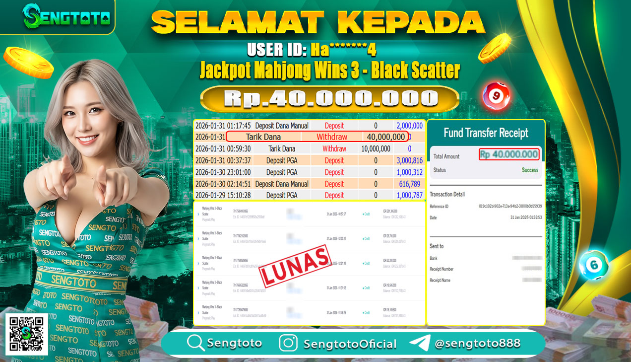 BUKTI PEMBAYARAN SLOT MAHJONG WINS 3 - BLACK SCATTER