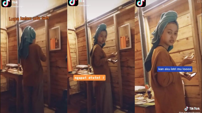 Muhammad Yoga lupa ia telah menikah dengan seorang wanita di saat sedang bulan madu (TikTok/muhammadyooga)