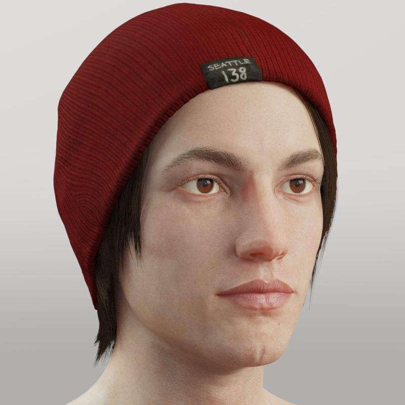 Delsin Beanie and Hair For Genesis 8 Male