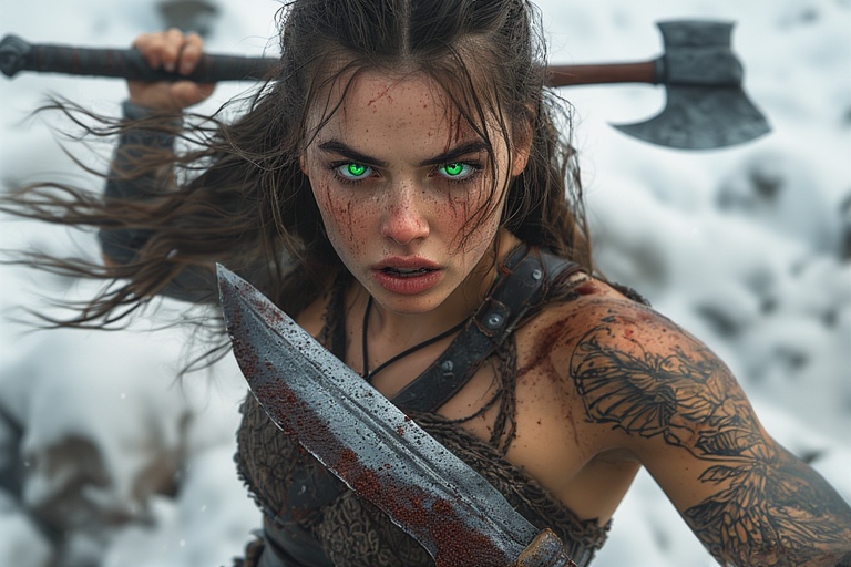 Viking-girl-holding-norse-axe-(7)