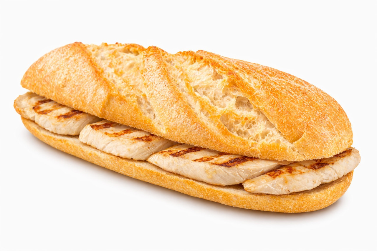 Bocadillo de pechuga de pollo plancha